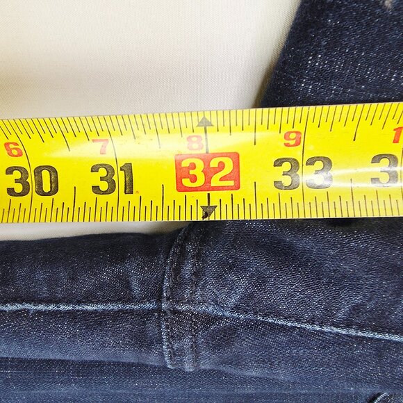 Levi's 505 Straight Size 33X32 Womens Blue 5 Pocket Logo Tag Cotton Blend Jeans - Picture 10 of 14